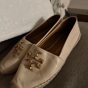 Tory Burch  Eleanor Cream Espadrille Flats